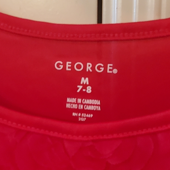 Girls Red Dress Size 7/8 - Picture 4 of 4